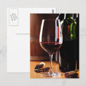 Rode wijn briefkaart (Voorkant / Achterkant)