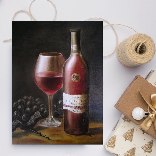 Rode wijn briefkaart