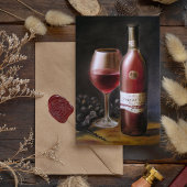 Rode wijn briefkaart