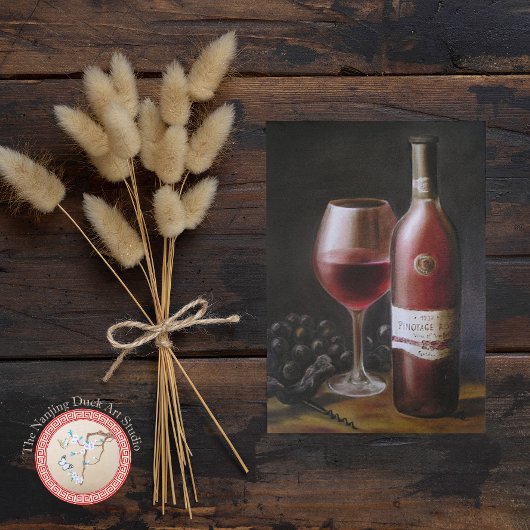 Rode wijn briefkaart