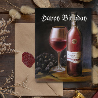 Rode wijn briefkaart