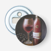 Rode wijn button flesopener (Voorkant)