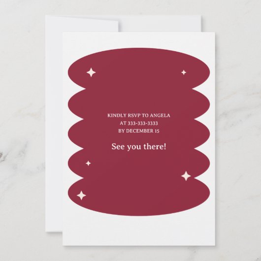 Rode Wijn Buurt Block Party Kaart (Achterkant)