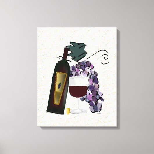 Rode wijn canvas afdruk (Voorkant)