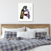 Rode wijn canvas afdruk (Insitu (Slaapkamer))