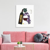 Rode wijn canvas afdruk (Insitu (Woonkamer))