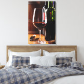 Rode wijn canvas afdruk (Insitu (Slaapkamer))