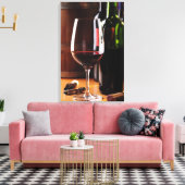 Rode wijn canvas afdruk (Insitu (Woonkamer))