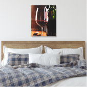 Rode wijn canvas afdruk (Insitu (Slaapkamer))