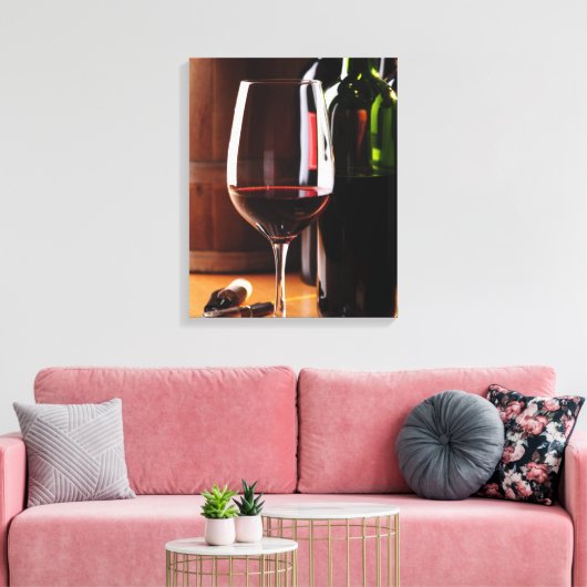 Rode wijn canvas afdruk (Insitu (Woonkamer))