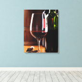 Rode wijn canvas afdruk (Insitu (Houten vloer))