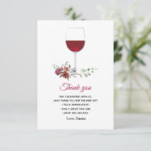 rode wijn dank je kaart (Staand voorkant)