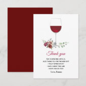 rode wijn dank je kaart (Voorkant / Achterkant)
