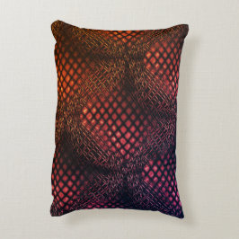 Rode wijn die eruit ziet als een hoek van jute net accent kussen