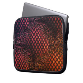 Rode wijn die eruit ziet als een hoek van jute net laptop sleeve