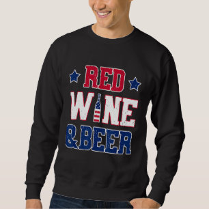 Rode wijn en bier onafhankelijkheidsdag 4 juli trui
