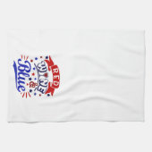 Rode wijn en blauw theedoek (Horizontaal)