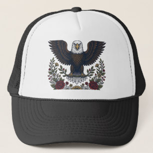 Rode wijn en blauwe patriottische wijnliefhebber trucker pet
