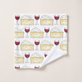 Rode wijn en brie kaas Merlot Cabernet Glass Food Bad Handdoek (Wasdoekje)