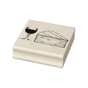 Rode wijn en brie kaas Merlot Cabernet Glass Food Rubberstempel