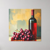 Rode wijn en druiven canvas afdruk (Voorkant)
