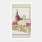 Rode wijn en kaas Charcuterie Board servetten (Voorkant)