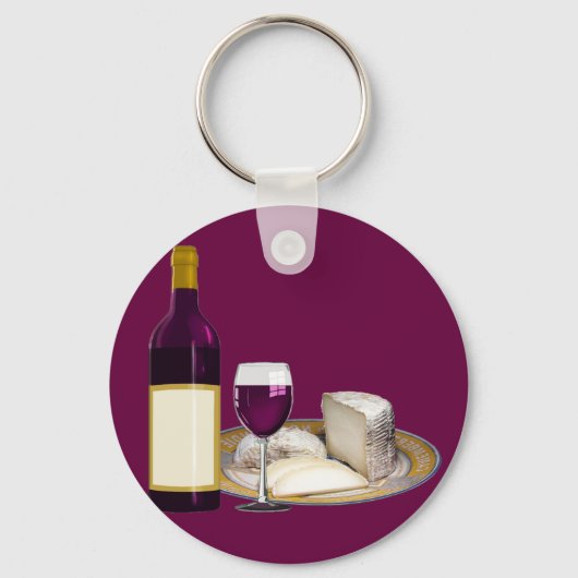 RODE WIJN EN KAAS, KOESLOVERS GIFT SLEUTELHANGER (Voorkant)