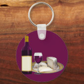 RODE WIJN EN KAAS, KOESLOVERS GIFT SLEUTELHANGER (Voorkant)