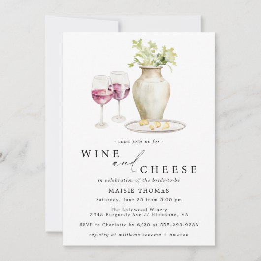 Rode wijn en kaas | Vrijgezellenfeest voor wijnpro Kaart (Voorkant)