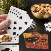 Rode wijn en oogstloof mooi pokerkaarten (Insitu)