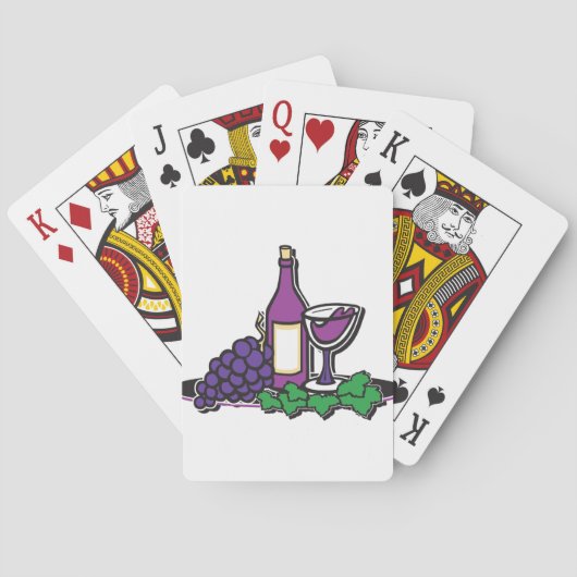 Rode wijn en Paars druiven Pokerkaarten (Achterkant)