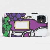Rode wijn en Paarse druiven Case-Mate iPhone Case (Achterkant (horizontaal))