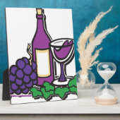 Rode wijn en Paarse druiven Fotoplaat (Zijkant)