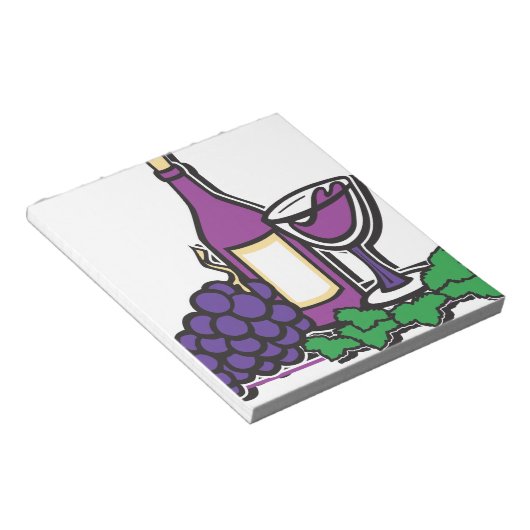 Rode wijn en Paarse druiven Notitieblok (Schuin)