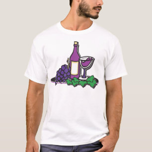 Rode wijn en Paarse druiven T-shirt