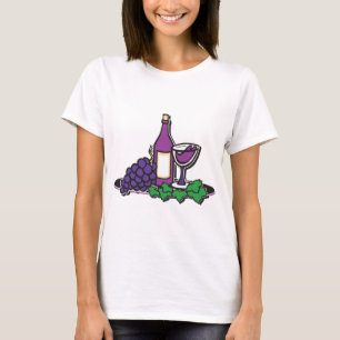 Rode wijn en Paarse druiven T-shirt