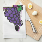 Rode wijn en Paarse druiven Theedoek (Quarter Fold)