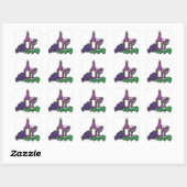 Rode wijn en Paarse druiven Vierkante Sticker (Vel)