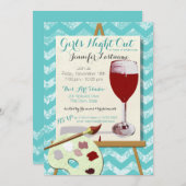 Rode wijn en schilderkunst kaart (Voorkant / Achterkant)