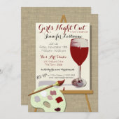 Rode wijn en schilderkunst kaart (Voorkant / Achterkant)