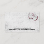 Rode wijn en wijnemmer visitekaartje (Achterkant)