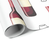 Rode wijn en wijnglas cadeaupapier (Rol Hoek)