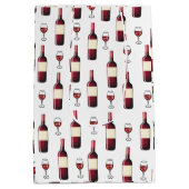 Rode wijn en wijnglas medium cadeauzakje (Achterkant)