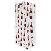 Rode wijn en wijnglas wijn cadeautas (Achterkant Gekanteld)