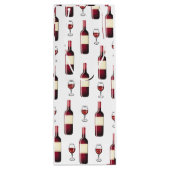 Rode wijn en wijnglas wijn cadeautas (Achterkant)