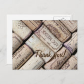 Rode wijn fles kurken briefkaart (Voorkant / Achterkant)