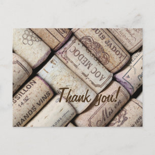 Rode wijn fles kurken briefkaart