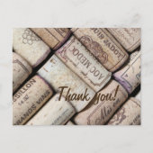 Rode wijn fles kurken briefkaart (Voorkant)