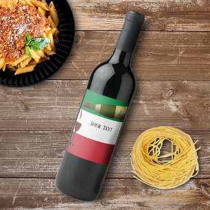 Rode wijn gegoten wijn etiket