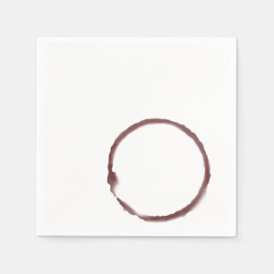 Rode wijn gekleurde cocktail servet